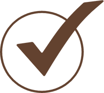 Brown Check Mark Tick Icon